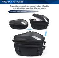 🏍️ versatile and waterproof motorcycle seat tail bag backpack with helmet storage logo