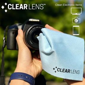 img 3 attached to 🧽 CLEARLENS Chamois Microfiber Cleaning Cloth (6-Pack) including Bonus Premium Non-Slip Cloth