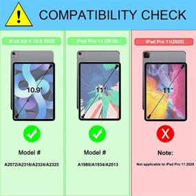 img 3 attached to 📱 YMXuan Case for iPad Air 4 10.9 Inch 2020(4th Gen)/iPad Pro 11&#34; 2018(1st Gen), Lightweight Smart Trifold Stand Case with Clear PC Back Cover, Full Body Protection, Auto Wake/Sleep (Pink)