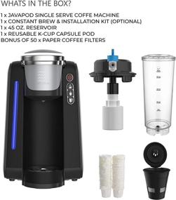 img 3 attached to ☕ JAVAPod Single Serve Coffee Maker and Brewer Machine - Includes Pod Capsule with Mesh Strainer, Refillable Water Design for Home Kitchen or Commercial Use