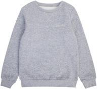 unacoo boys' brushed crewneck pullover sweatshirt: a stylish addition to boys' clothing collection logo