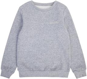 img 4 attached to UNACOO Boys' Brushed Crewneck Pullover Sweatshirt: A Stylish Addition to Boys' Clothing Collection