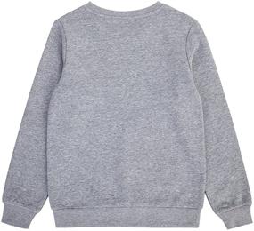 img 3 attached to UNACOO Boys' Brushed Crewneck Pullover Sweatshirt: A Stylish Addition to Boys' Clothing Collection