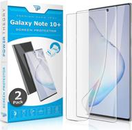 🛡️ пленка power theory screen protector для samsung galaxy note 10 plus [2 шт.] - полное покрытие, дружественная к чехлу, антицарапающая пленка [не стекло] логотип