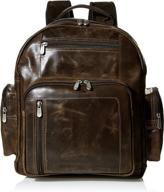 piel leather vintage travel backpack logo