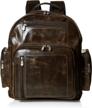 piel leather vintage travel backpack logo