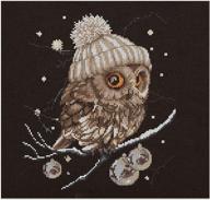 thea gouverneur - counted cross stitch kit - whoo.whoo.it's winter - aida black - diy kit logo