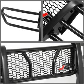 img 1 attached to 🛡️ J2 Engineering J2-GG-015: Ultimate Protection with Black Heavy Duty Front Bumper/Headlight/Grille Protector Honeycomb Mesh Brush Guard