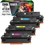 🖨️ cool toner compatible toner cartridge replacement for hp 410x 410a cf410a color pro mfp m477 printer ink (black cyan yellow magenta, 4-pack) logo