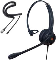 🎧 ipd iph-250 optimo-x single ear noise cancelling headset for call centers/offices with u10p bottom cable | compatible with aastra, avaya/lucent, nortel, polycom vvx, samsung, mitel, and major ip phones logo