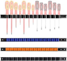 img 4 attached to 🔧 HORUSDY 4-частный набор органайзеров отверток и гаечных ключей с удобными зажимами для легкого хранения ручных инструментов