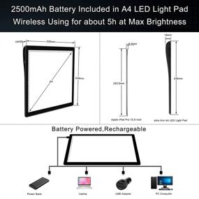img 3 attached to 📱 A4 Rechargeable Wireless LED Light Pad: iVAOOZE Portable Tracing Light Board for Diamond Painting & Sketching—Versatile Accessories for All Ages