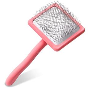 img 4 attached to 🐾 Flying Pawfect Pet Slicker Brush: Premium Grooming with Soft Massage Pins, Dematting, Deshedding & More - Your Ultimate Miracle Coat Solution for Loose Hair and Undercoat - Get Results with the Long Slicker Brush