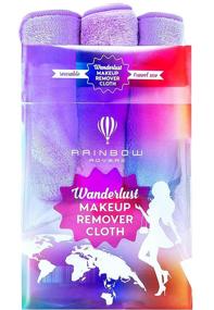 img 4 attached to 🌈 RAINBOW ROVERS Reusable Makeup Remover Cloths: Ultra-Fine Microfiber Wipes for All Skin Types, Erase Makeup with Water, Wild Lavender Scent