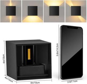 img 3 attached to 🔆 LEDMO Black Modern LED Wall Sconces: Aluminum 3000K Adjustable Up and Down Wall Lamp - Illuminating Style for Every Space