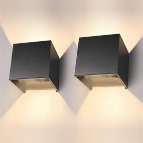 img 4 attached to 🔆 LEDMO Black Modern LED Wall Sconces: Aluminum 3000K Adjustable Up and Down Wall Lamp - Illuminating Style for Every Space