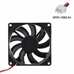 img 1 attached to 🔌 WINSINN 2Pcs 80mm Fan 24V Dual Ball Bearing Brushless 8015 80x15mm - Efficient Cooling for PC Computer Case CPU Set-top Box Router Receiver DVR Playstation Xbox