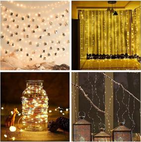 img 3 attached to 🌟 Enhance Your Décor with 2 Pack Total 100 LED Twinkle Lights - Battery Powered, Waterproof, and Remote Controlled for Indoor/Outdoor Wedding Party Christmas Halloween Decoration