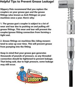 img 3 attached to 💧 Slippery Pete - 90 Degree Grease Gun Coupler: Easy-Snap Solution for Tight Space Grease Fittings