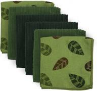 🌿 dii microfiber cleaning towels: ultra absorbent green leaves set of 4 - perfect for kitchens, dishes, cars, dusting, and drying rags logo