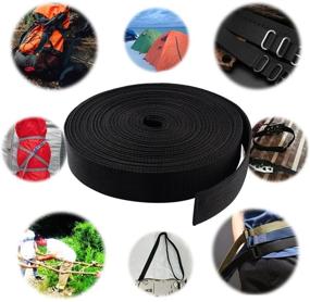 img 1 attached to Asobilor 1 Roll 10Yards Nylon Webbing Fastening Straps for Versatile Uses: Chairs, Hammocks, Towing, Climbing, DIY Luggage Strap, & More! (1.5 inch Wide)