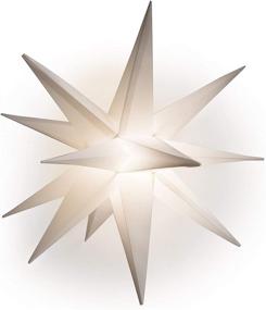 img 3 attached to Easy Assembly 12-Inch Elf Logic Moravian Star Tree Topper - Stylish 3D 🌟 Lighted Christmas Star for Trees or Porch - Beautiful Bright White LED Lighting, Folding Design