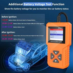 img 2 attached to 🚗 Dnose DN601 Car Code Reader & Battery Voltage Tester 9 Modes: Latest OBD2 Scanning Tool for Universal Auto OBDII Scanner - 2021 New Version