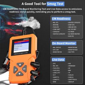 img 1 attached to 🚗 Dnose DN601 Car Code Reader & Battery Voltage Tester 9 Modes: Latest OBD2 Scanning Tool for Universal Auto OBDII Scanner - 2021 New Version