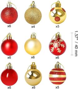 img 2 attached to 🎄 Roomtip Shatterproof Small Christmas Tree Balls - Pack of 50ct 40mm/1.57" Christmas Ball Ornaments for Tree Decorations during Holidays, Weddings, and Parties