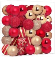 🎄 roomtip shatterproof small christmas tree balls - pack of 50ct 40mm/1.57" christmas ball ornaments for tree decorations during holidays, weddings, and parties logo