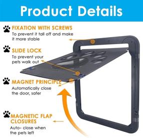 img 3 attached to 🐾 Convenient and Secure Dog Magnetic Screen Door - Self-Closing & Lockable Pet Access, Ideal for Dogs and Cats