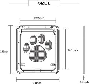 img 1 attached to 🐾 Convenient and Secure Dog Magnetic Screen Door - Self-Closing & Lockable Pet Access, Ideal for Dogs and Cats