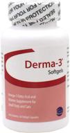 🐱 derma-3 softgels: optimal skin health for cats and small breeds, 60 count logo