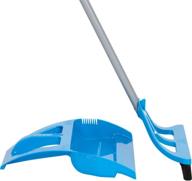 🧹 wisp broom and dustpan set - pet hair remover for carpets, indoor/outdoor telescoping broom - complete household cleaning kit with easy wall storage - 52'' adjustable handle - 3-piece patented wispsystem in blue logo