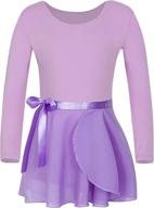 👗 yeeic girls' long sleeve tutu dance leotard dress: a perfect blend of athletic style and elegance логотип