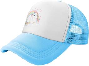 img 3 attached to 🦄 Adorable Kids' Trucker Hats: Waldeal Cute Unicorns Collection