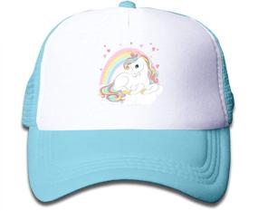 img 4 attached to 🦄 Adorable Kids' Trucker Hats: Waldeal Cute Unicorns Collection