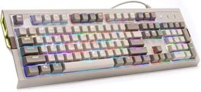 img 2 attached to EXCLUSIVE: FIRSTBLOOD Game Only AK510 Retro Mechanical Gaming Keyboard - PBT SP Spherical Keycaps - Classic Grey-White Matching - RGB Backlight - Brown Switches