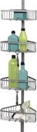 🚿 satin nickel shower tension pole caddy: 4 baskets by zenna home - efficient bathroom organizer logo