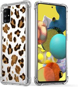 img 4 attached to KANGHAR Samsung Galaxy A51 5G Shockproof Clear Leopard Pattern Case - Full Body Protection, Durable Hard PC + Soft TPU Bumper, Anti-Scratch, Four Corners Cushion, Crystal Cover (6.5inch)