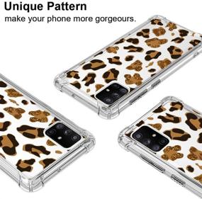 img 1 attached to KANGHAR Samsung Galaxy A51 5G Shockproof Clear Leopard Pattern Case - Full Body Protection, Durable Hard PC + Soft TPU Bumper, Anti-Scratch, Four Corners Cushion, Crystal Cover (6.5inch)