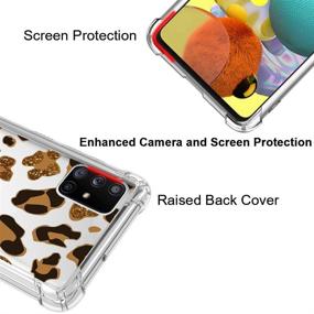 img 2 attached to KANGHAR Samsung Galaxy A51 5G Shockproof Clear Leopard Pattern Case - Full Body Protection, Durable Hard PC + Soft TPU Bumper, Anti-Scratch, Four Corners Cushion, Crystal Cover (6.5inch)