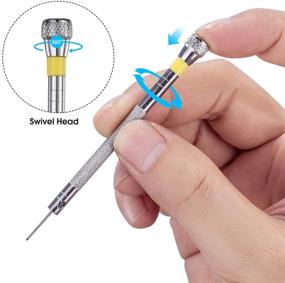 img 1 attached to 🔧 VAKOGAL 6PCS Micro Precision Screwdriver Set with Replaceable Blades for Watch Repair, Eyeglasses Repair, Jewelry Work, Electronics Repair - Premium Screwdriver Kit 0.8-1.6mm