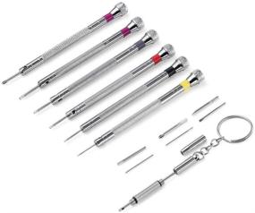 img 4 attached to 🔧 VAKOGAL 6PCS Micro Precision Screwdriver Set with Replaceable Blades for Watch Repair, Eyeglasses Repair, Jewelry Work, Electronics Repair - Premium Screwdriver Kit 0.8-1.6mm