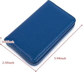 img 3 attached to Premium Leather Business Card Holder 👜 for Men and Women: Classy and Functional