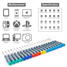 img 1 attached to 🔧 GogoFix 20-Piece Precision Screwdriver Set for Electronics, Computers, Laptops, Phones, Tablets, Gaming Consoles, Cameras. Ideal for Repair, Maintenance, and DIY Projects