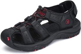 img 4 attached to PAMRAY Men's Athletic Fisherman Sandals - Breathable Shoes for Active Comfort