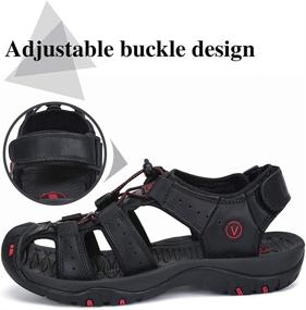 img 2 attached to PAMRAY Men's Athletic Fisherman Sandals - Breathable Shoes for Active Comfort