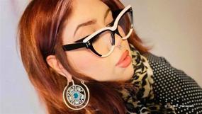 img 2 attached to 👓 Читательские очки Voogueme Cat Eye с блокировкой синего света для женщин, блокирующие УФ-синий свет, предотвращающие усталость глаз, очки для чтения Dalila OA01858-02, 1.25X