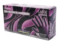 🧤 adenna shd936 shadow 6 mil nitrile powder free exam gloves (large, box of 100) - black logo